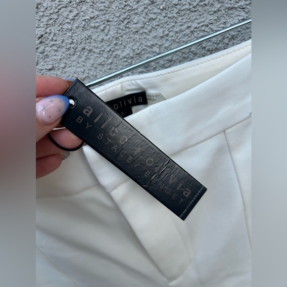 Alice + Olivia BREANN FITTED BLAZER + Walker Pants in Off White Ecru NWT! - Picture 8 of 14